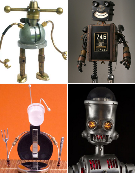 junk recycled robots