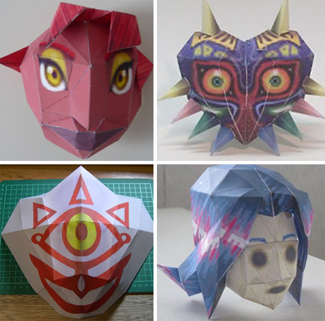 Nintendo Papercraft Zelda Masks