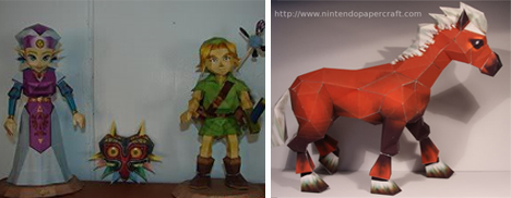 Zelda papercraft figures