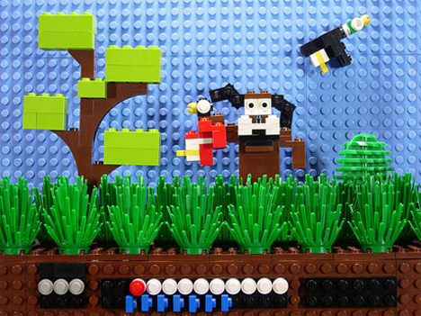 duck hunt lego sculpture