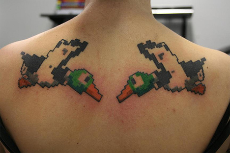 duck hunt tattoo shoulders
