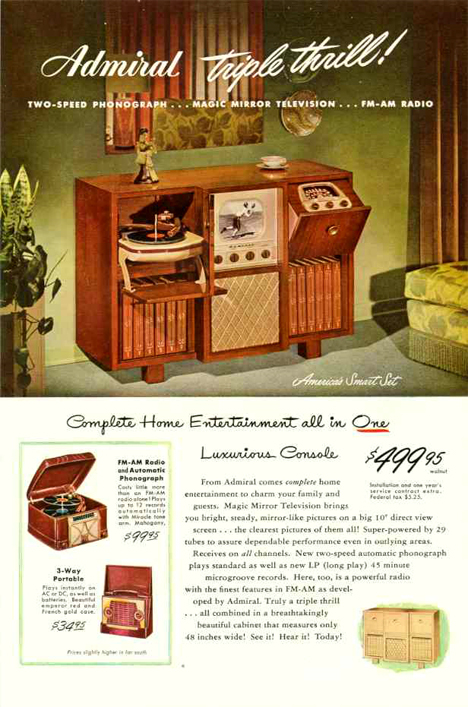 vintage console radio advert