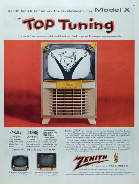 vintage zenith television ad