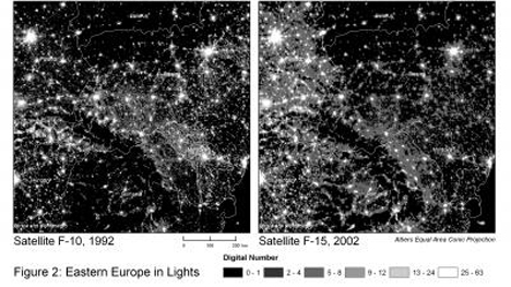 Eastern European nighttime lights