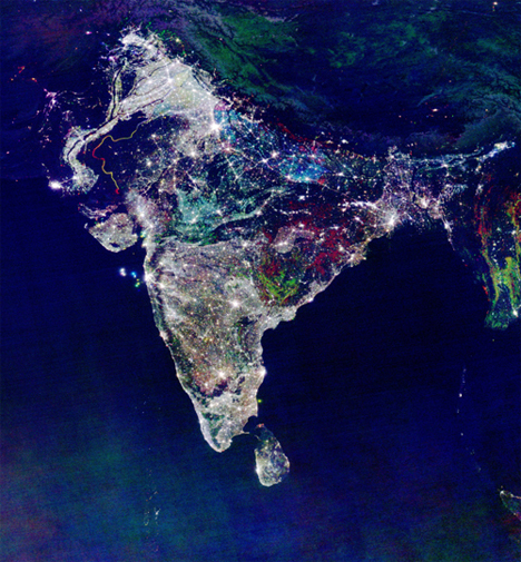 nighttime lights India