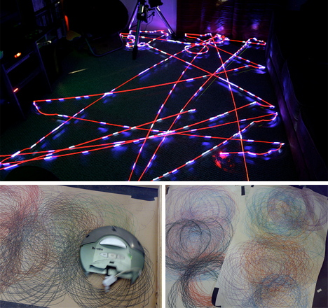 roomba art and roomba spirograph art