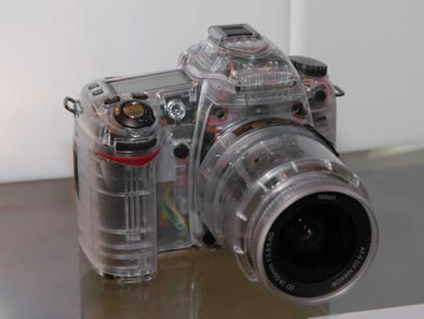 transparent nikon D80 DSLR