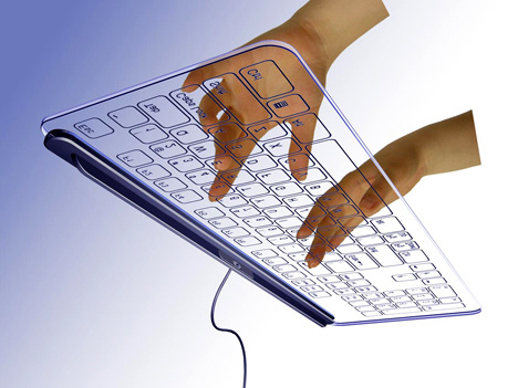 transparent see through keyboard