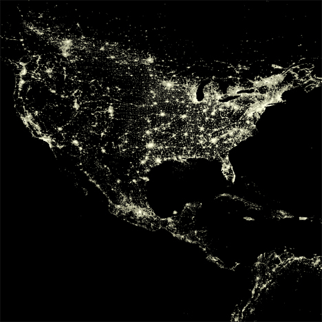 united states nighttime lights