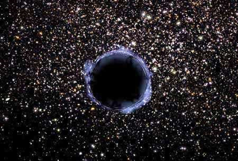 black hole in space