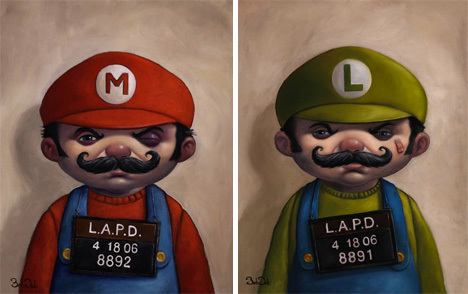 bob dob mario and luigi mug shots