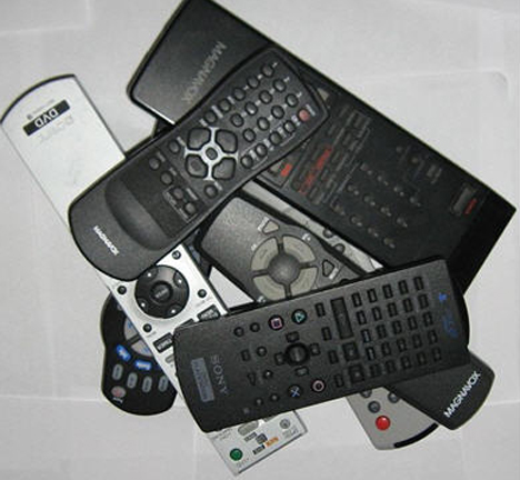 pile of remotes