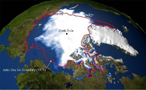 polar ice melting earths axis shifting