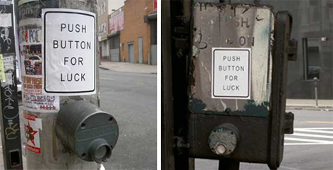 push button for luck crosswalk buttons