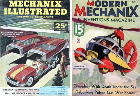 retrofuturistic personal vehicles