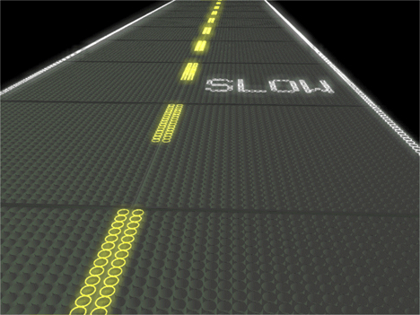 solar collecting smart road panels