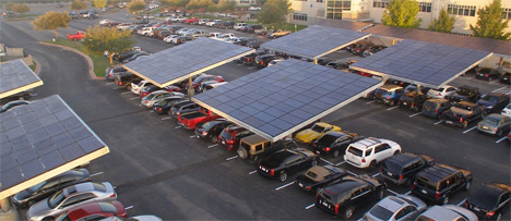 solar parking lot trees dell headquarters