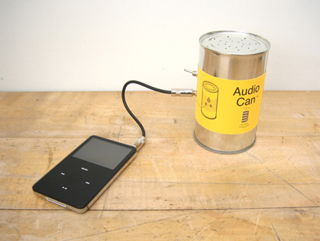 audio can ipod speaker in a tin can