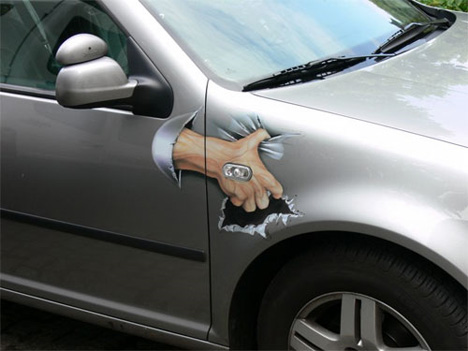 berlin illusion art car