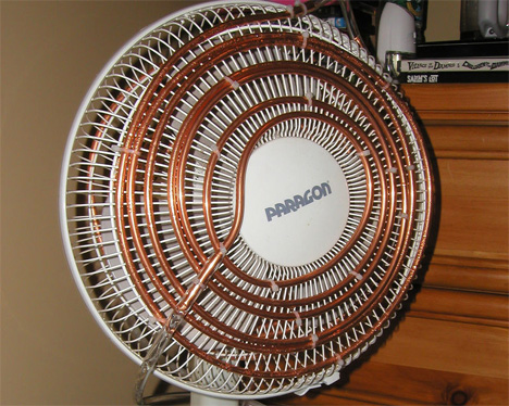 Homemade air store conditioner with fan