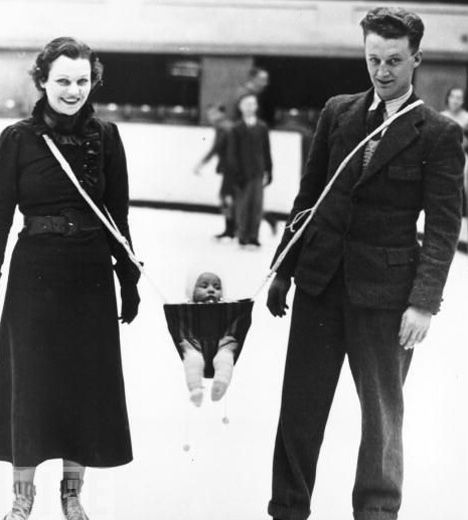 ice skating baby holder