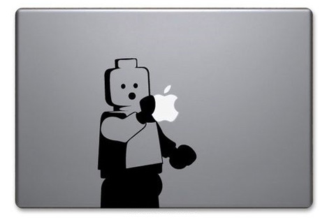 lego man apple laptop art