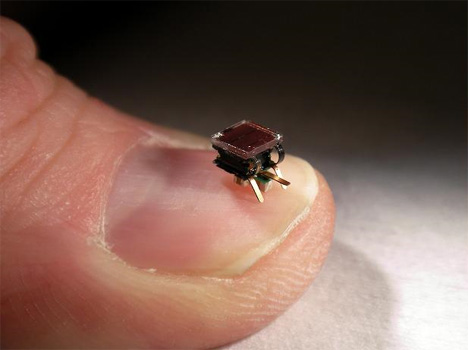 microbot on fingertip