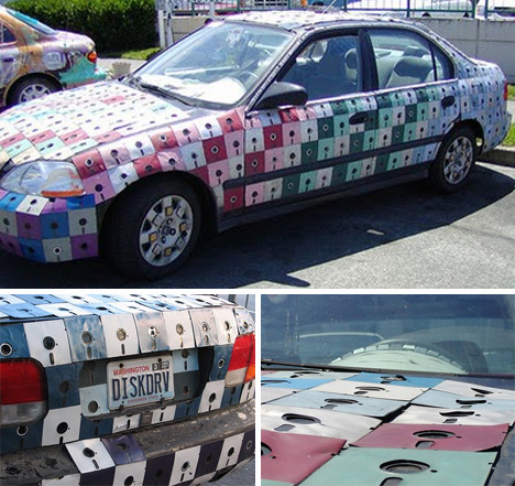 floppy disk car