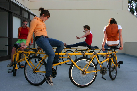 two people on a bike