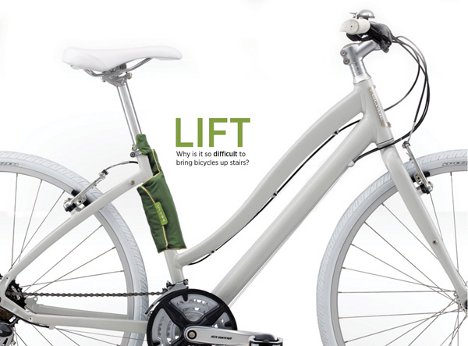 Stepping it Up: Shoulder Strap Helps Get Bikes Up Stairs