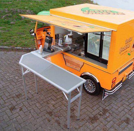 Fully Electric 3 Wheel Food Truck Is A Cute Modern Rickshaw