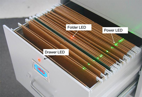 high tech filing system drawer