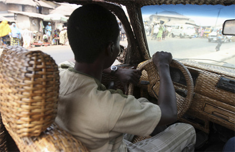 wicker woven car