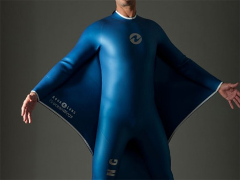 aqualung underwater flight suit