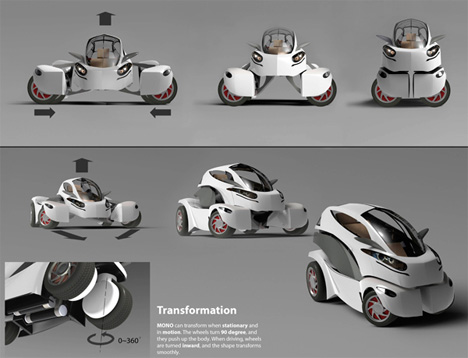 awesome transforming electric car