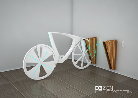 energy generating levitation bike