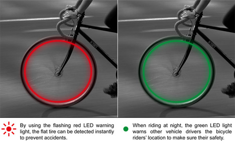 flat tire warning light at night