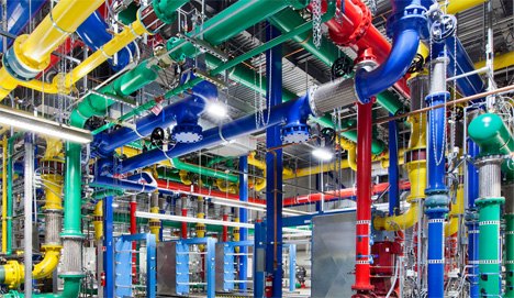 google's colorful pipes