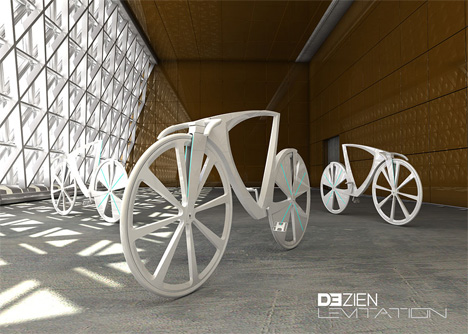 levitating energy generating bike