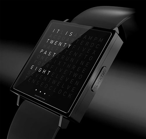 word based wristwatch