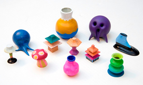 hand molded 3d printed objects