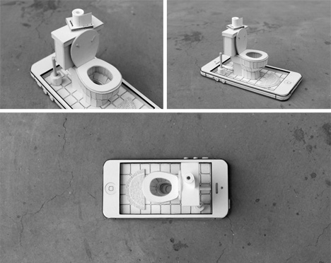 ordinary behavior iphone toilet