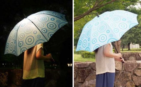 bright night lighted umbrella