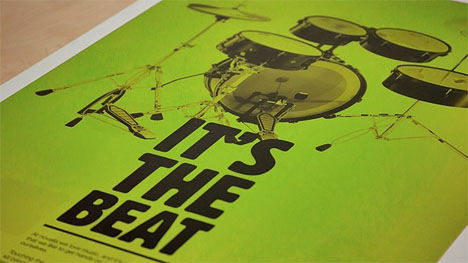 drum kit musical poster