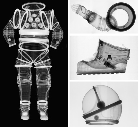 x-ray images of spacesuits