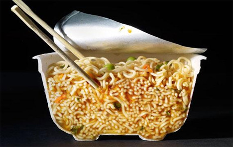 bowl of ramen cut in half