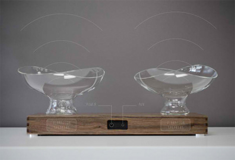 stylish glass bowl speakers