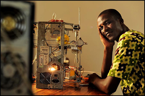 west african inventor cheap 3d printer