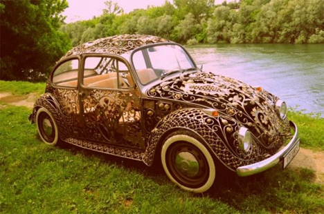 Meerdere Staan voor vegetarisch A Classic Made Classier: Wrought Iron Volkswagen Beetle | Gadgets, Science  & Technology