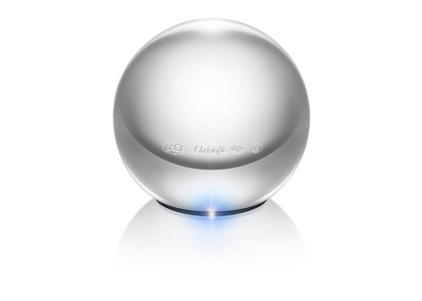 shiny futuristic spherical hard drive